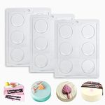 AIKEFOO Chocolate Covered Oreo Molds Biscuit Chocolate Mold, PET Plastic Mold-Oreo Mold Cylindrical Cylinder Candy Pudding Jelly Mold. （Pack Of 3）