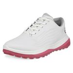 ECCO Women's Lt1 Hybrid Waterproof Golf Shoe, White/Bubblegum, 5/5.5 UK