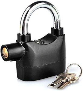 Hyderon Alarm Security Lock for Home and Office Door with Motion Sensor and 3 Keys (Black) (Pack of 1 Pcs)