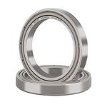 XIKE 6806ZZ Sealed Ball Bearings 30x42x7mm, Chrome Steel|Pre-lubricated|Metal Double Seals|6806-2Z Deep Groove Ball Bearings, Pack of 2.