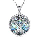 YFN Tree of Life Necklace Sterling Silver Witches Knot Tree Pendant Irish Witch Jewellery Gifts for Women Men