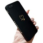 RRFNNF Cute Love Heart Phone Case Compatible with iPhone 6 / iPhone 6s for Girls Women, Aesthetic Soft TPU Silicone Slim Shockproof Protective Cover - (Black)