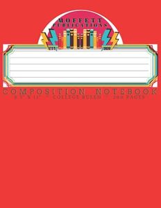 RED COLLEGE RULED COMPOSITION NOTEBOOK: COLOR RED