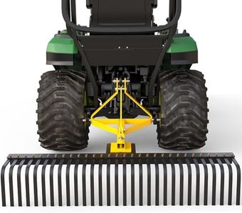 AUTOSAVER88 3 Point Rake for Tractor, Landscape Rake with 360 Degree Rotation for Category 1 Attachment,5FT,Yello&Black