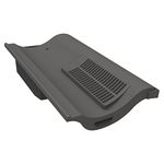 Manthorpe Single Pantile Roof Tile Vent with Pipe Adaptor to Fit Marley Anglia, Redland Fenland, Sandtoft Shire, Slate Grey Textured Finish