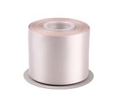 Fondersy 75mm X 22M Double Faced Satin Ribbon Vanilla Polyester Ribbon for Gift Wrapping Wedding Decoration Floral Arrangement Crafts