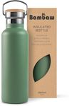 Bambaw Insulated Water Bottle 1l, Green Water Bottle, Stainless Steel Water Bottle 1l, Leakproof Water Bottle, Metal Water Bottle 1l, Insulated Water Bottle, Thermos Water Bottle – Sage Green