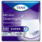 TENA ProSkin Overnight Super Protective Incontinence Underwear, Heavy Absorbency, Unisex, X-Large, ( 48 Total - 4 Pack)