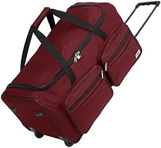 Monzana Sac De Voyage 85L Rouge à roulettes Trolley Sac de Sport poignée télescopique 2 Roues verrouillable Transport