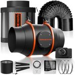 Spider Farmer 6 Inch Inline Fan Carbon Filter Ducting Kit, Exhaust Fan with Speed Controller Hydroponics Grow Tent Ventilation Kit for Heating Cooling Booster, Grow Tents, Hydroponics