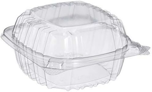 Dart C53PST1 ClearSeal Hinged Clear Containers 13 4/5 oz Clear Plastic 5.4 x 5.3 x 2.6 (Case of 500)