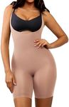 SHAPELLX Open Bust Bodysuit Shapewear for Women Tummy Control Seamless Shaper Butt Lifter Thigh Slimmer Body Shaper, 02-beige, X-Large-XX-Large