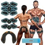 Lovcoyo EMS Muscle Stimulator, ABS Trainer Muscle Stimulator, 6 Modes & 19 Intensities, USB Rechargeable Tactical X Abs Stimulator Full Body Ab/Arm/Hip Trainer