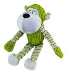 Petface Chubby Chimp Plush Dog Toy,Green