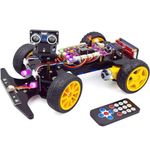 Adeept Smart Car Kit(Compatible with Arduino IDE), Line Tracking, Obstacle Avoidance, OLED Display, Ultrasonic Sensor, IR Wireless Remote Control, DIY STEM Educational Robot Car Kit