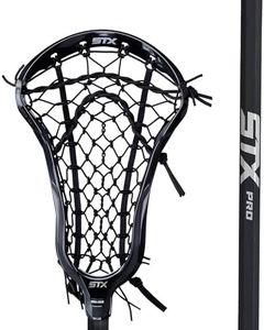 STX Aria Pro-M Women's Complete Lacrosse Stick- Strung with Lock Pocket, Black