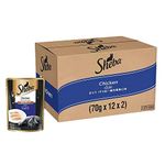 Sheba Rich Premium Adult (+1 Year) Fine Wet Cat Food, Chicken Loaf- Pack of 24 x 70g