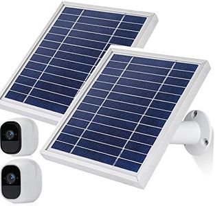 iTODOS Solar Panel Works for Arlo Pro and Arlo Pro2 Camera,11.8feet Power Cable and Adjustable Mount(2 Pack, Silver)