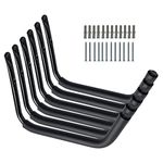 DOHUSPLE 6 PCS Heavy Duty Kayak Wall Mount Storage Rack Garage Hanger Hooks, 15 in, Black