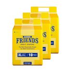 Friends Economy Adult Diapers Tape Style - 30 Count (Extra Large) with odour lock and Anti-Bacterial Absorbent Core- Waist Size 29.53-62.99Inch ; 75-160Cm