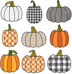 90 Pieces Pumpkin Classroom Bulletin Board Decorations Cutouts Farmhouse Pumpkin Home Accents Halloween Thanksgiving Fall Autumn Pumpkins Bulletin Board Accents with Glue Point Dots (Classic Style)