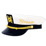 Bachelor Party Captain's Hat - Groom to Be Bachelor Hat | Funny Accessory Boats n' Hoes Bridal Shower Men Gifts Decorations