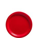 Amscan Big Party Pack Paper Luncheon Plates 7-Inch, 50/Pkg, Apple Red