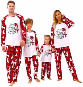 Christmas Family Pajamas Matching Sets, Matching Christmas Pjs For Family and Dog, Holidays Jammies Family Pjs Set(PJS-137-Women, Medium)