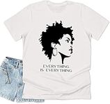 Music Tees Concert Shirt Black Power Black Girl Graphic T-Shirt Afro Woman Black Girl Tee Afro Queen Magic Tops (XX-Large, White)