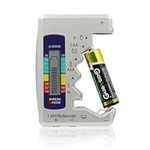 Kytpyi Battery Tester, Battery Checker Tester, Household Digital Battery Checker with LCD Display without Charge, Easy Battery Tester for 1.5V Battery (AA AAA C D N Cell Battery), 9V Battery, 6F22