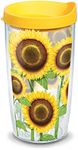 Tervis Sunflower Wrap Tumbler with Yellow Lid, 16-Ounce