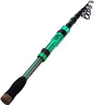 Sougayilang Telescopic Fishing Rod - 24 Ton Carbon Fiber,CNC Machined Reel Seat, Comfortable EVA Handle, Travel Fishing Rod for Bass Trout Fishing (1 pcs Fishing Rod, 1.8m/5.9ft)