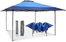 MFSTUDIO 13x13 Pop Up Canopy Tent, Shelter Sun Shade Canopies Gazebo Waterproof Patio Portable Popup Tents for Beach,Parties,Camping,Blue