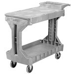 Akro-Mils 30930 2 Shelf Plastic Utility and Service ProCart, 400 lb capacity, Small, Grey