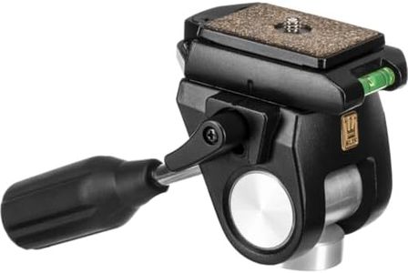 SLIK SH-707E Multi-Action Pan Head (618-717) Single Handle 3-Axis Control, Independent Low Profile Pan Lever, Weighs 1lb, Supports 11lbs, Excellent for Photography and Spotting Scopes