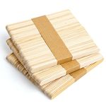 SULOLI Lollipop Sticks,150PCS Lolly Sticks for Craft Wooden Popsicle Sticks Thick Craft Sticks Ice Cream Sticks