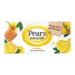 Pears Naturale Refreshing Vitamin C 4x125g Bathing Bar with Natural Vitamin C Extract | for Refreshed & Radiant glowing Skin|with goodness of 100% Natural Ingredients