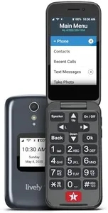 LIVELY Jitterbug Flip2 - Flip Cell Phone for Seniors - Not Compatible with Other Wireless Carriers - Must Be Activated Phone Plan - Graphite Flip Phone