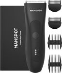 Manscape Pubic & Body Hair Trimmer for Men, Electric Ball Trimmer Body shavers for Men, Hypoallergenic Ceramic Blade Heads, Waterproof Wet/Dry Groin & Body Shaver Groomer, 20 Times Usage