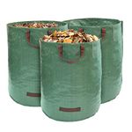 MEKKAPRO Big Gulp Lawn Bags, 3-Pack 72 gallons Leaf Bags with Reinforced Handles, Reusable Yard Waste Bags, Garden Waste Bag, Garden Bags for Debris, Lawn and Leaf Bags, Yard Bags, Leaf Collector