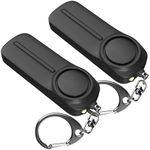 Personal Safety Alarm Keychain for Women – 2 Pack Loud Self Defense Siren Key Chain with Light – Protection Panic Emergency 130 dB Alert Device by WETEN