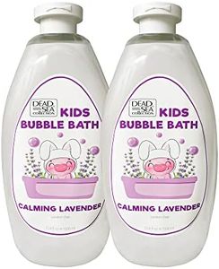 Dead Sea Collection Bubble Bath Kids with Lavender - Cleansing and Moisturizing Liquid Bath Bubbles - Lavender Oil and Pure Dead Sea Minerals - Pack of 2 Large Bottles (67.6 fl.oz)