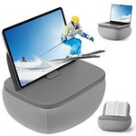 SAIJI Laptop Tablet Stand with Pillow, Tablet Pillow Holder Washable Lycra with Magnetic Support Structure Compatible with 7 to 15" Devices(Grey)…