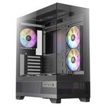 Antec CX700 RGB Elite Gaming PC Case, 2 x 120mm RGB Fan on Side, 3 x 120mm Fan on Bottom, 1x 120mm RGB Fan on Rear Cabinet (Black)