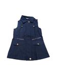 Allegra K Women's Travel Vest with Pockets Summer Sleeveless Cargo Utility Vest, Navy Blue, M