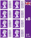 1st Class Stamps (8 Pack) - 1st Class Stamps - Barcoded Self Adhesive UK Letter Postage Stamps for Postage - (8 Total)