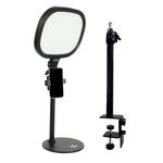 Kreo Slab Key Light with Extendable Stand & Desk Mount Combo- Fill Light with Five Color Temperatures,1455 Lumens, 120 Light Beads, CRI 95+, Sturdy Aluminum Stand (Slab Light + Desk Stand Combo)