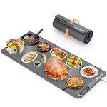 Warming Mat For Food Extra Large 36"x16" 580W Food Warmer Chafing Dishes for Buffet,Food Warming Mat,Food Warmers for Parties Buffet,Portable Heating Pad 6 Level Temperature 6 Hour Timer Easter Basket