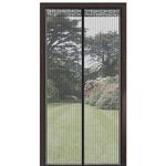 Homeside Polyester Magnetic Mosquito Net Curtain | Compatible with All Door Types & Sizes | Auto-Closing Insect Screen | Keeps Mosquito Out (210x100 cm, Black)