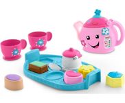 Fisher-Price Sweet Manners Tea Pretend Play Learning Toy Set for Kitchen Manners (Multicolor)